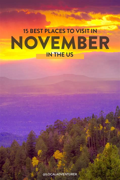 best places to visit in november in us|best tourist destinations in november.